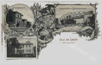 zwei alte Ansichtskarten von Lomitz, ( gefunden im www )